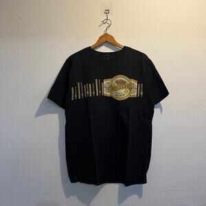 vintage 2000s boxy faded black graphic tee
